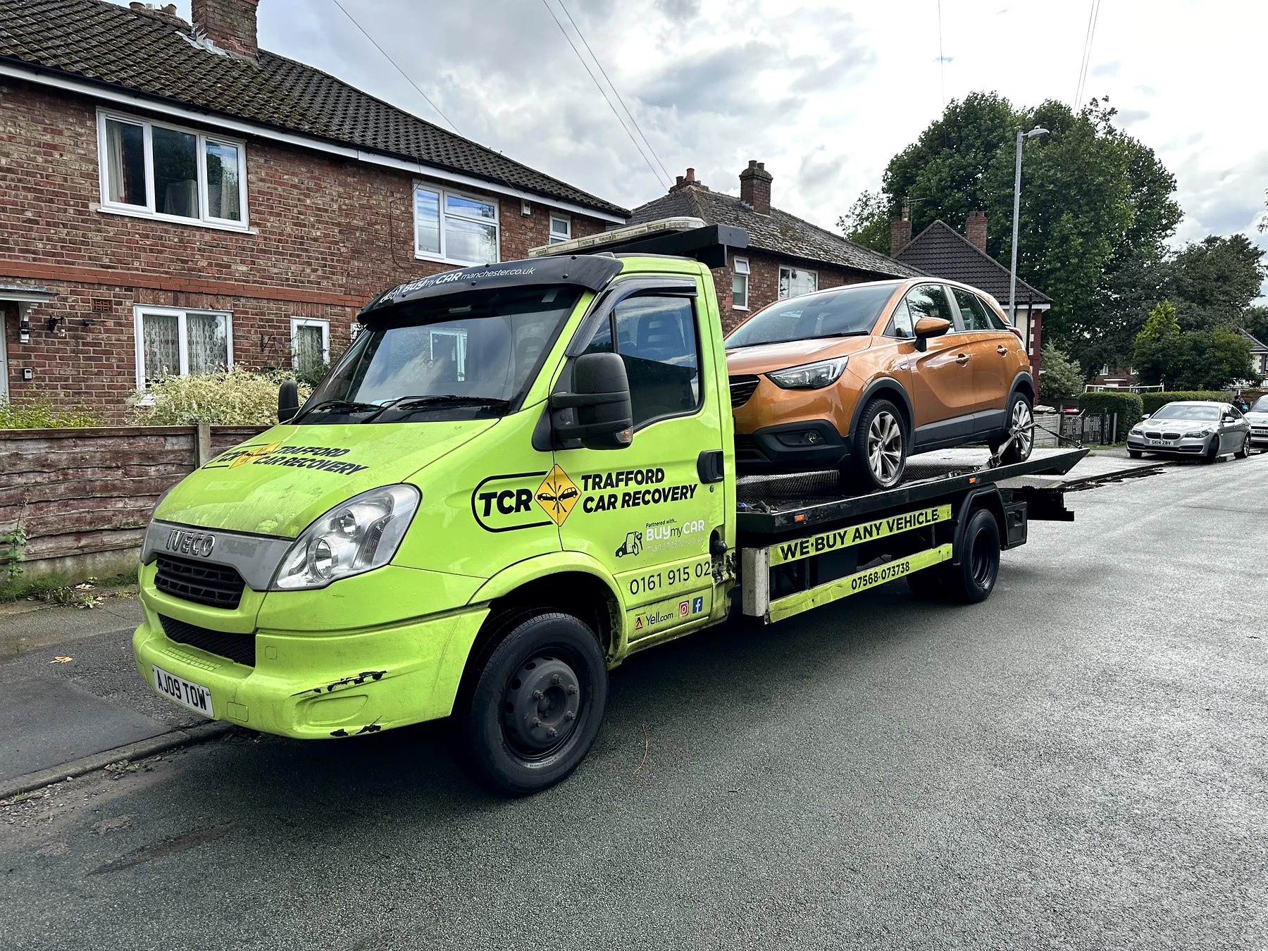 The collection in Irlam before this vehicle was delivered to Arnold Clark in Stretford.