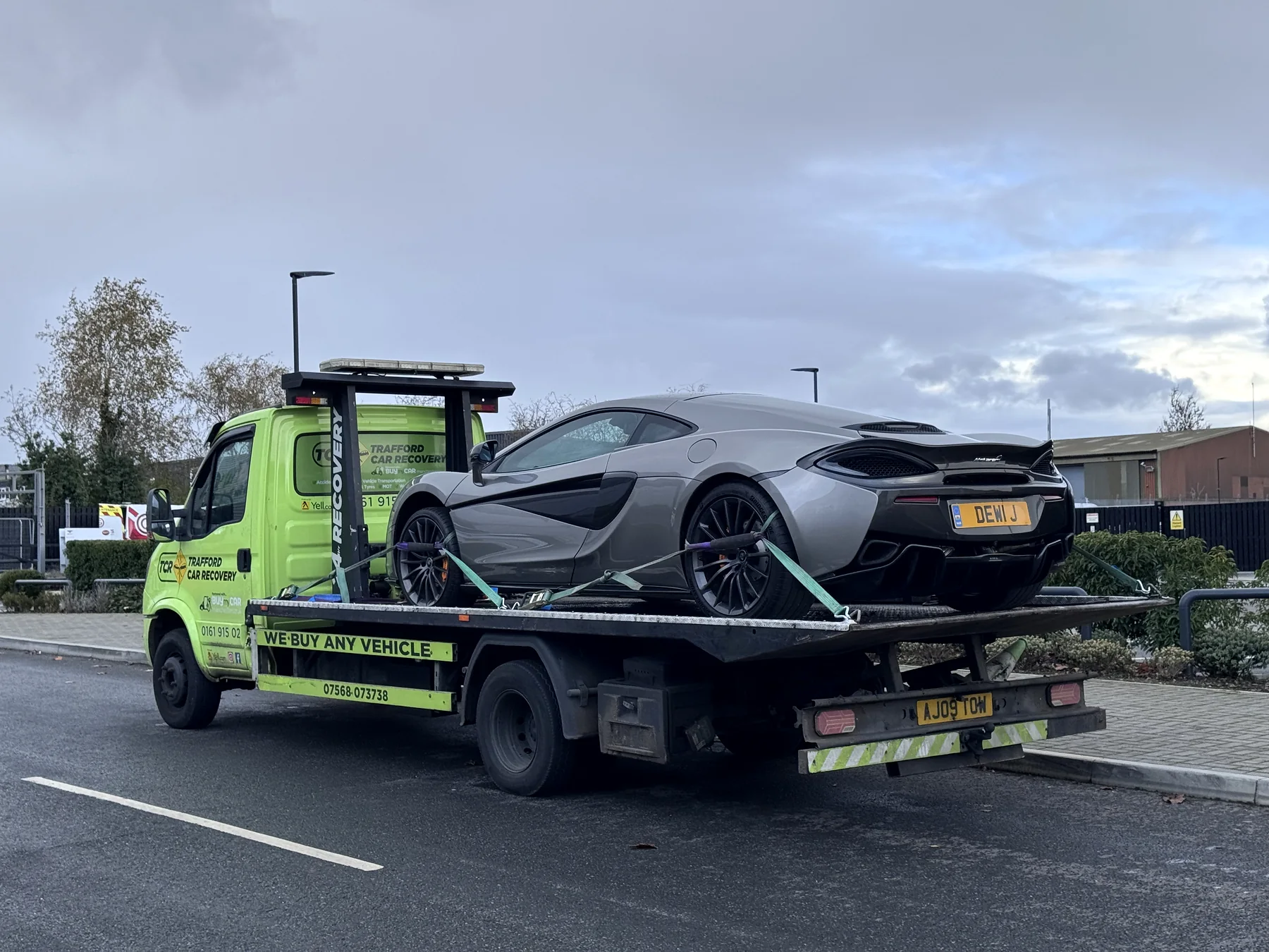 Customer McLaren carried on our Trafford recovery truck